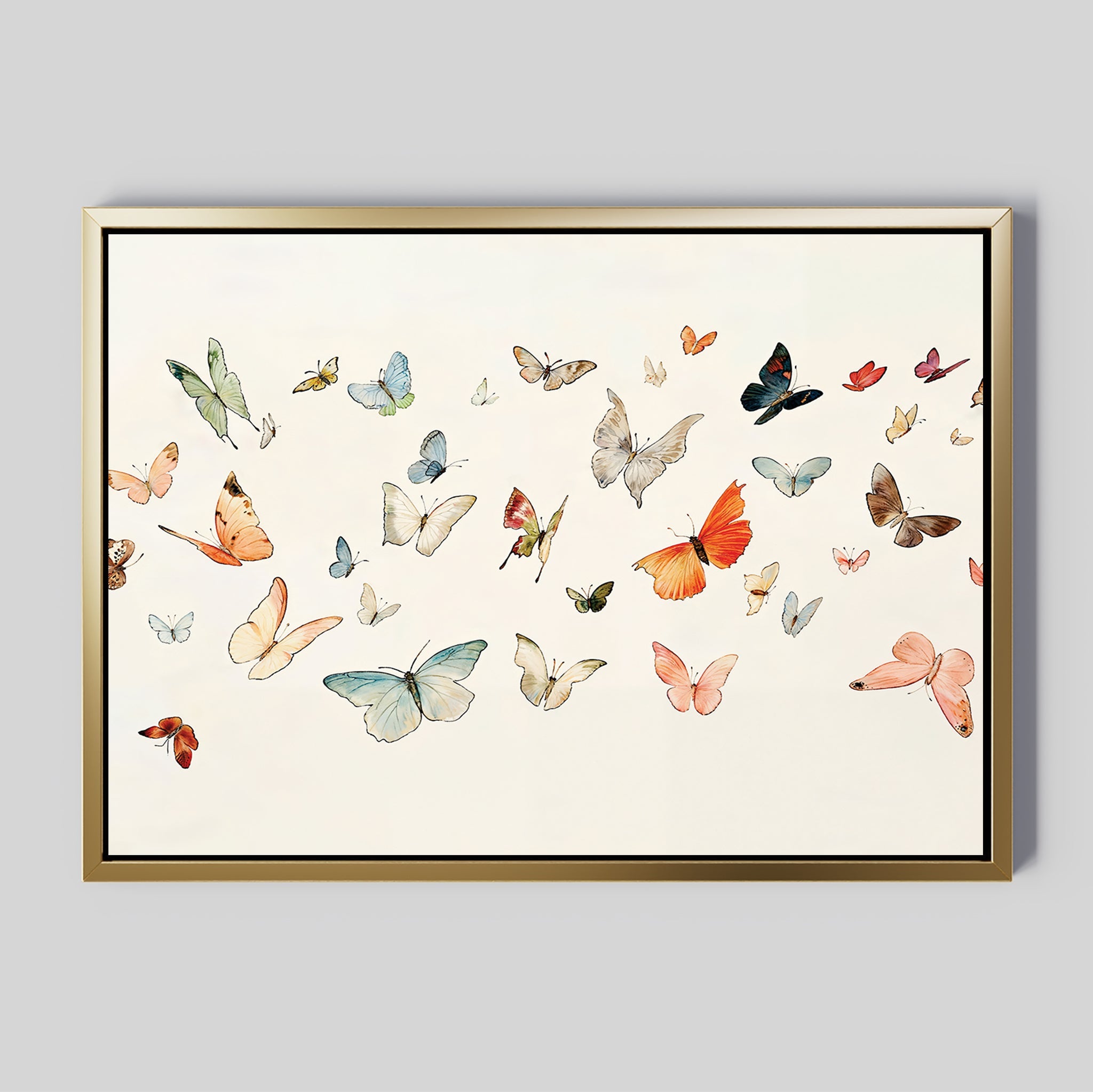 Whispers on the Wing – multicolour vintage canvas wall art print by Aspire Prints