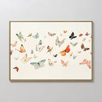 Whispers on the Wing – multicolour vintage canvas wall art print by Aspire Prints