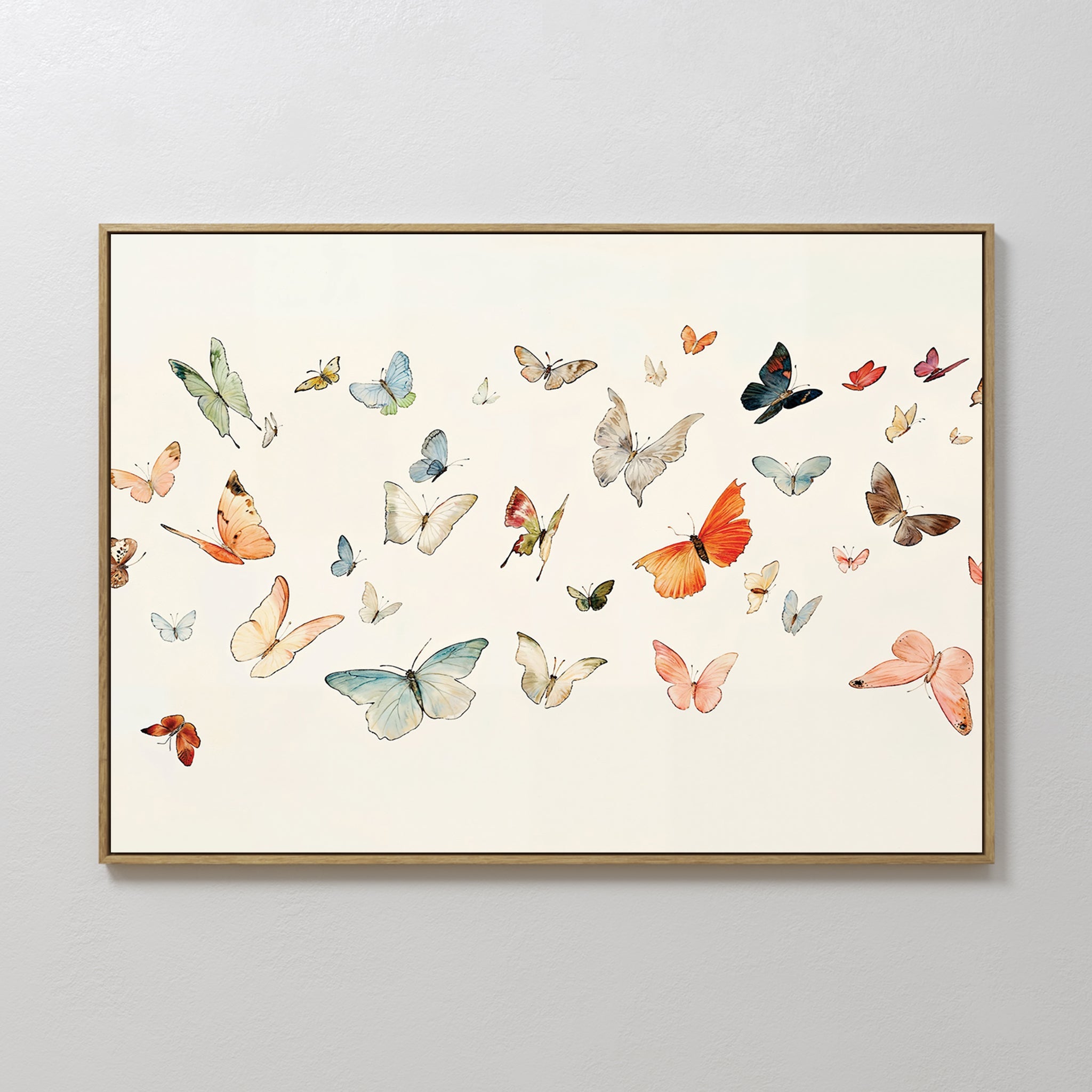 Whispers on the Wing – multicolour vintage canvas wall art print by Aspire Prints
