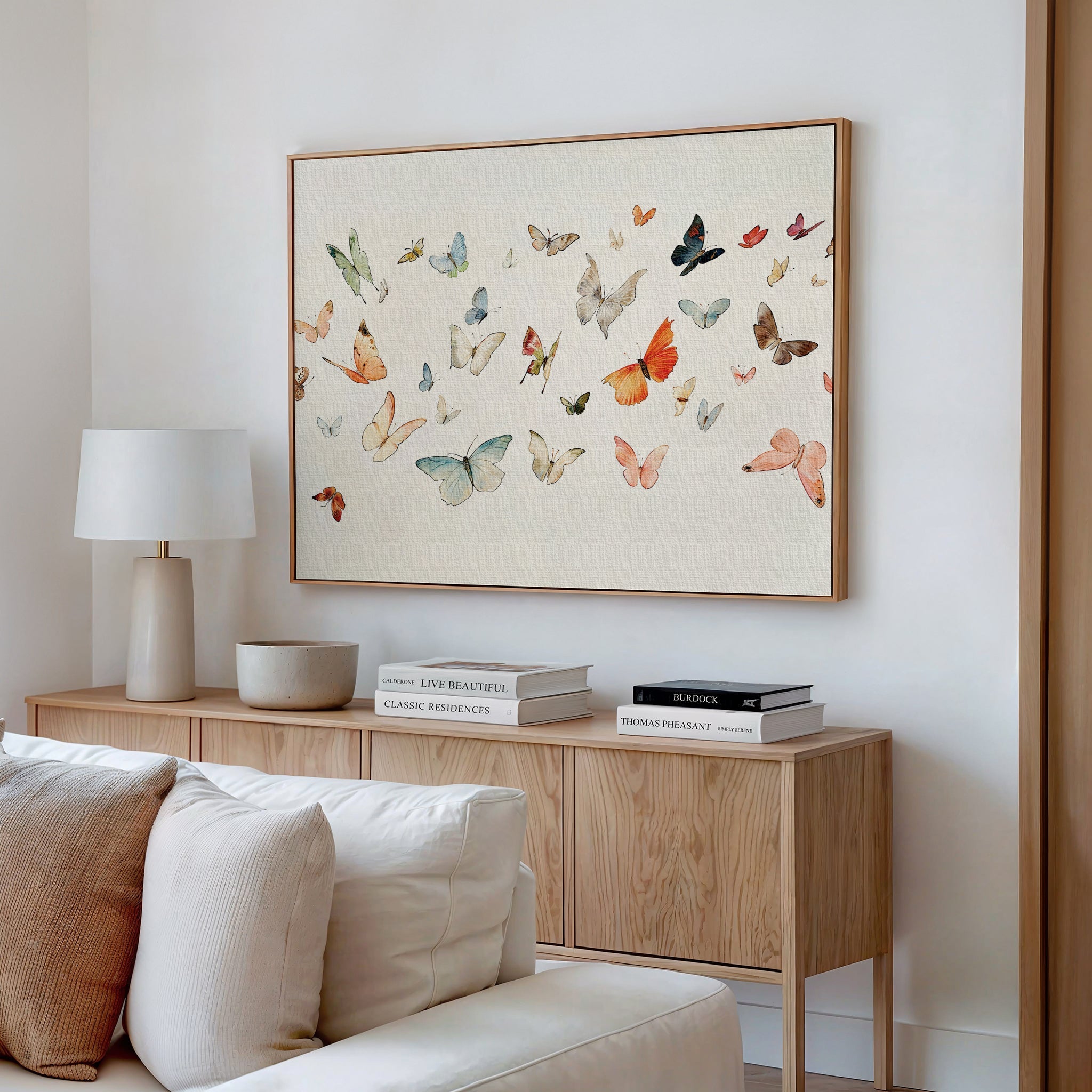 Whispers on the Wing – multicolour vintage canvas wall art print by Aspire Prints