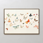 Whispers on the Wing – multicolour vintage canvas wall art print by Aspire Prints