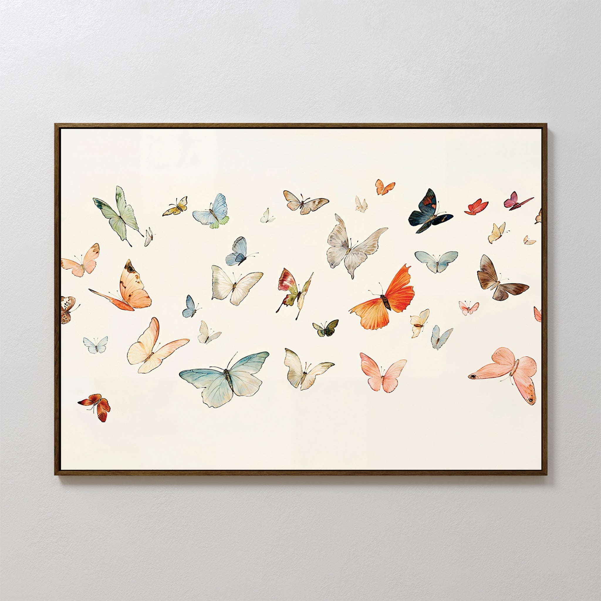 Whispers on the Wing – multicolour vintage canvas wall art print by Aspire Prints