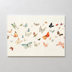 Whispers on the Wing – multicolour vintage canvas wall art print by Aspire Prints