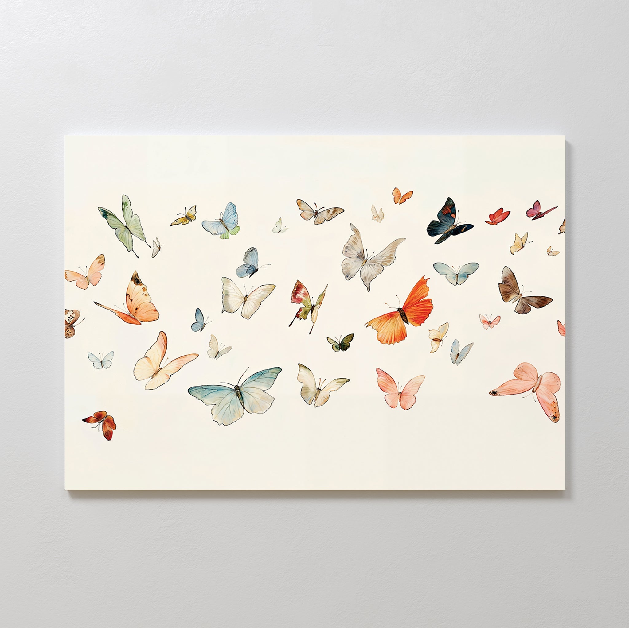 Whispers on the Wing – multicolour vintage canvas wall art print by Aspire Prints