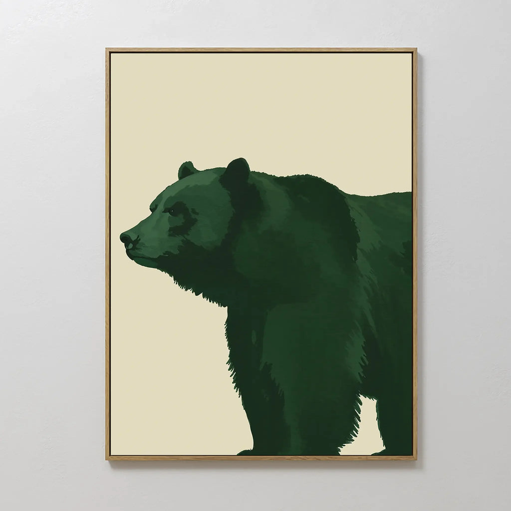 Sentinel of the Pinewood – green botanical canvas wall art print by Aspire Prints