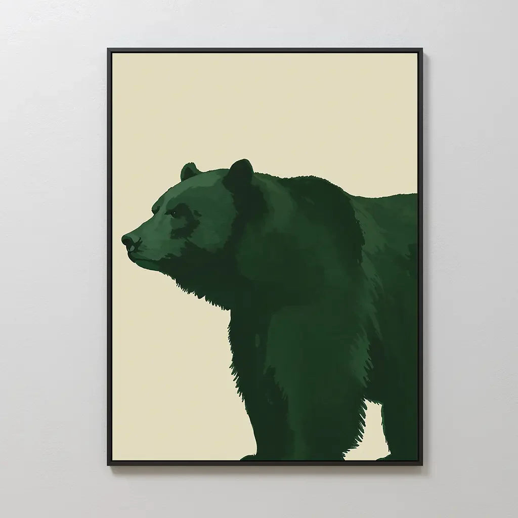 Sentinel of the Pinewood – green botanical canvas wall art print by Aspire Prints