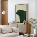 Sentinel of the Pinewood – green botanical canvas wall art print by Aspire Prints
