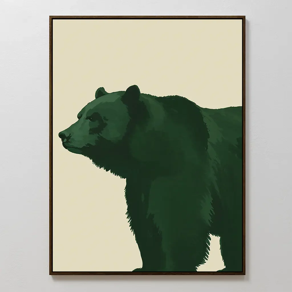 Sentinel of the Pinewood – green botanical canvas wall art print by Aspire Prints