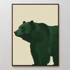 Sentinel of the Pinewood – green botanical canvas wall art print by Aspire Prints