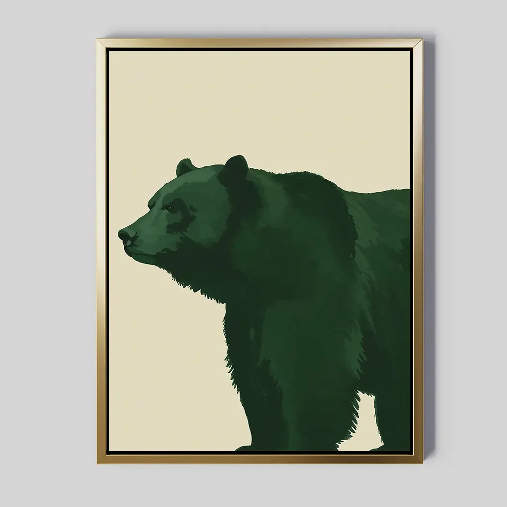 Sentinel of the Pinewood – green botanical canvas wall art print by Aspire Prints