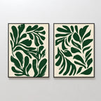 Whispering Fern Diptych – Set of 2 Canvas Prints set of 2 – neutral-toned botanical canvas wall art by Aspire Prints