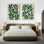 Whispering Fern Diptych – Set of 2 Canvas Prints set of 2 – neutral-toned botanical canvas wall art by Aspire Prints