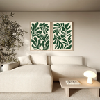 Whispering Fern Diptych – Set of 2 Canvas Prints set of 2 – neutral-toned botanical canvas wall art by Aspire Prints