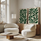 Whispering Fern Diptych – Set of 2 Canvas Prints set of 2 – neutral-toned botanical canvas wall art by Aspire Prints