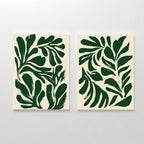 Whispering Fern Diptych – Set of 2 Canvas Prints set of 2 – neutral-toned botanical canvas wall art by Aspire Prints