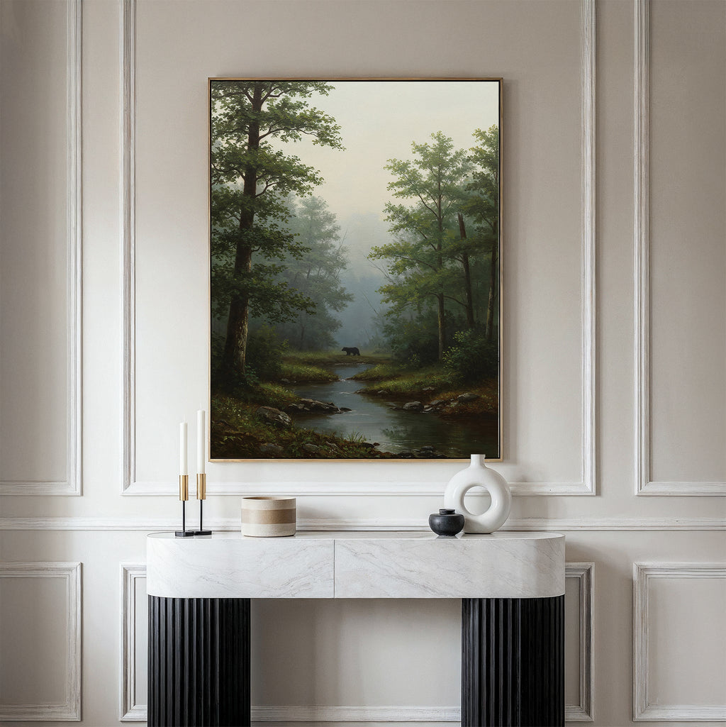 Where the Wild Wanders – neutral-toned vintage canvas wall art print by Aspire Prints