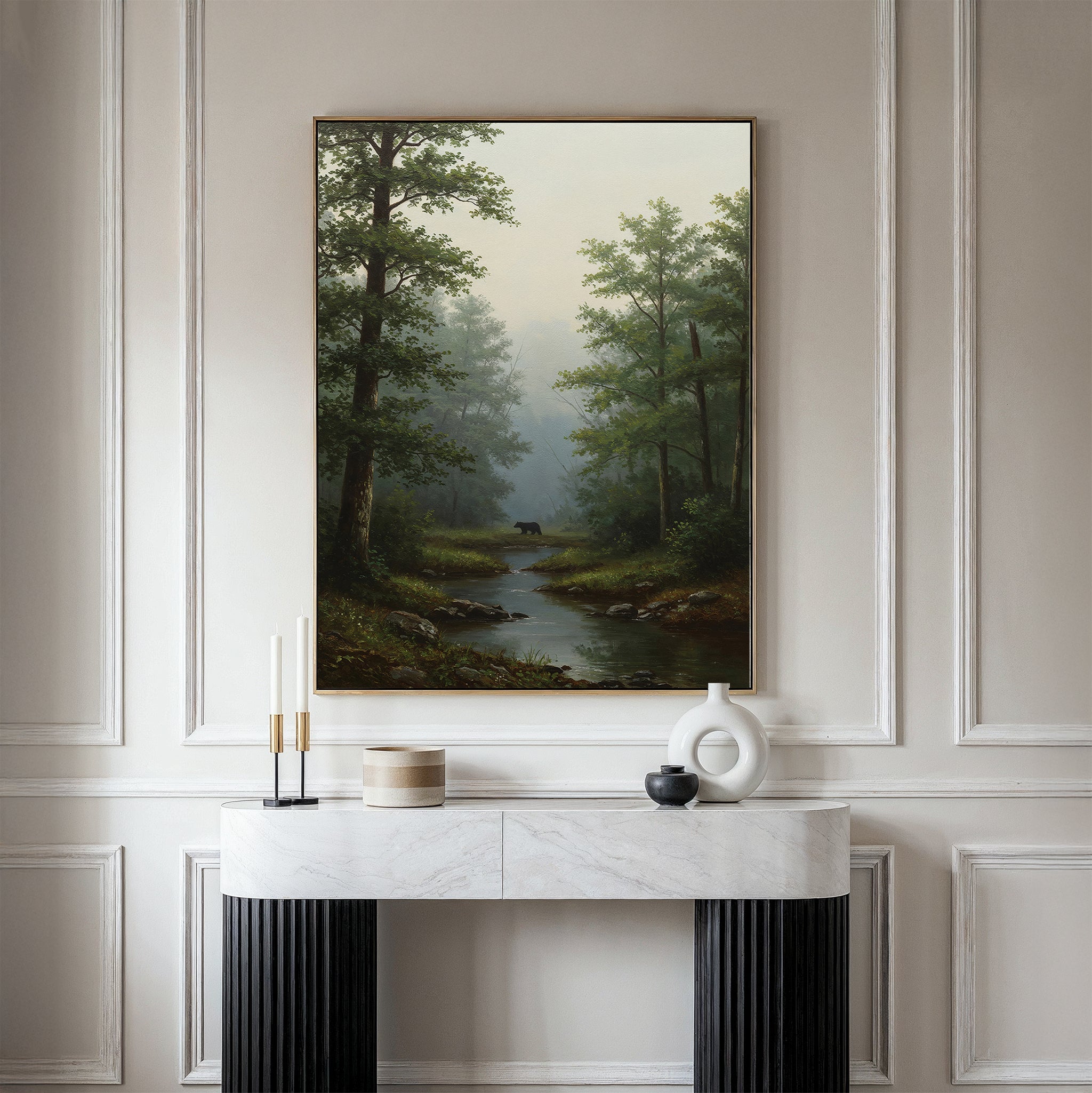 Where the Wild Wanders – neutral-toned vintage canvas wall art print by Aspire Prints