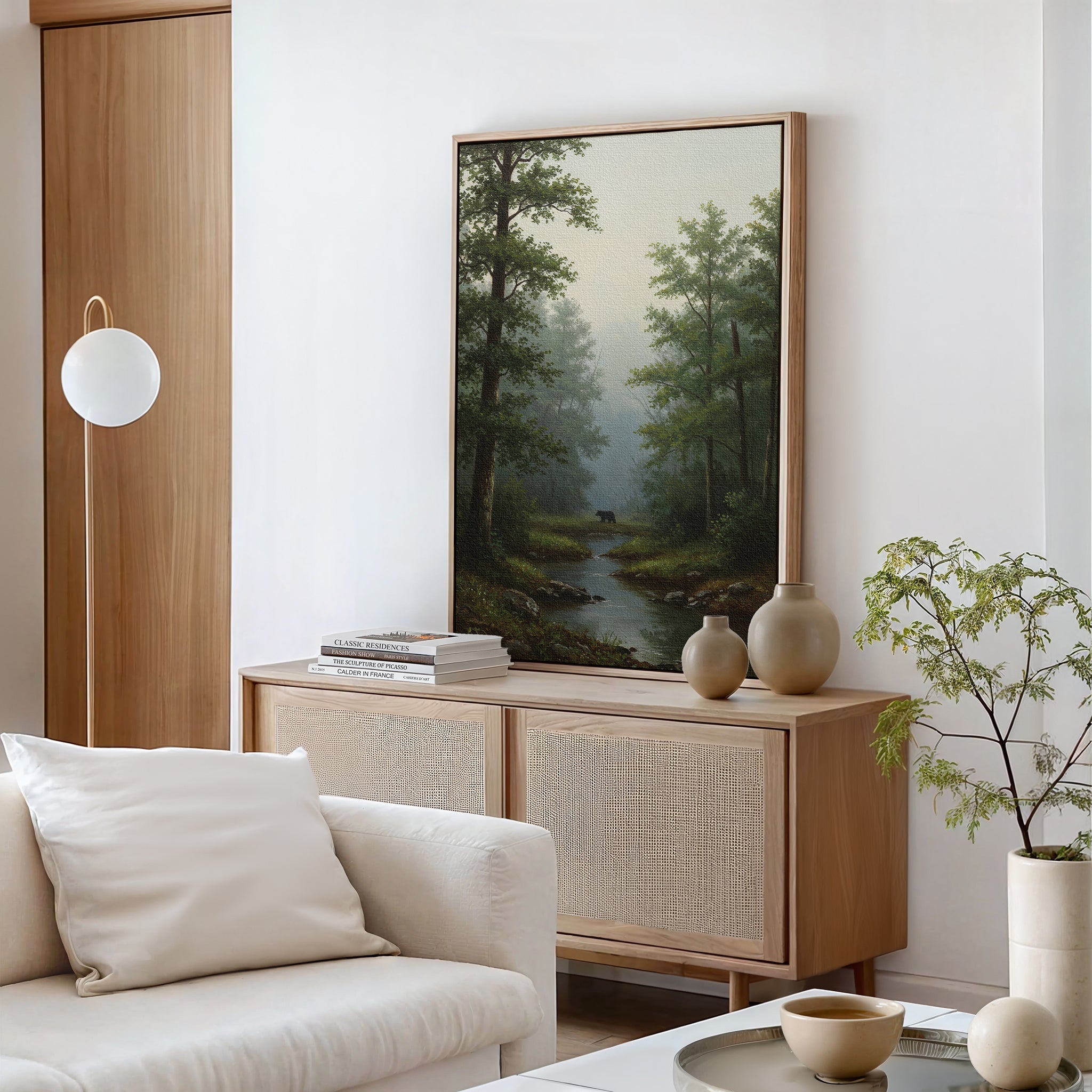 Where the Wild Wanders – neutral-toned vintage canvas wall art print by Aspire Prints