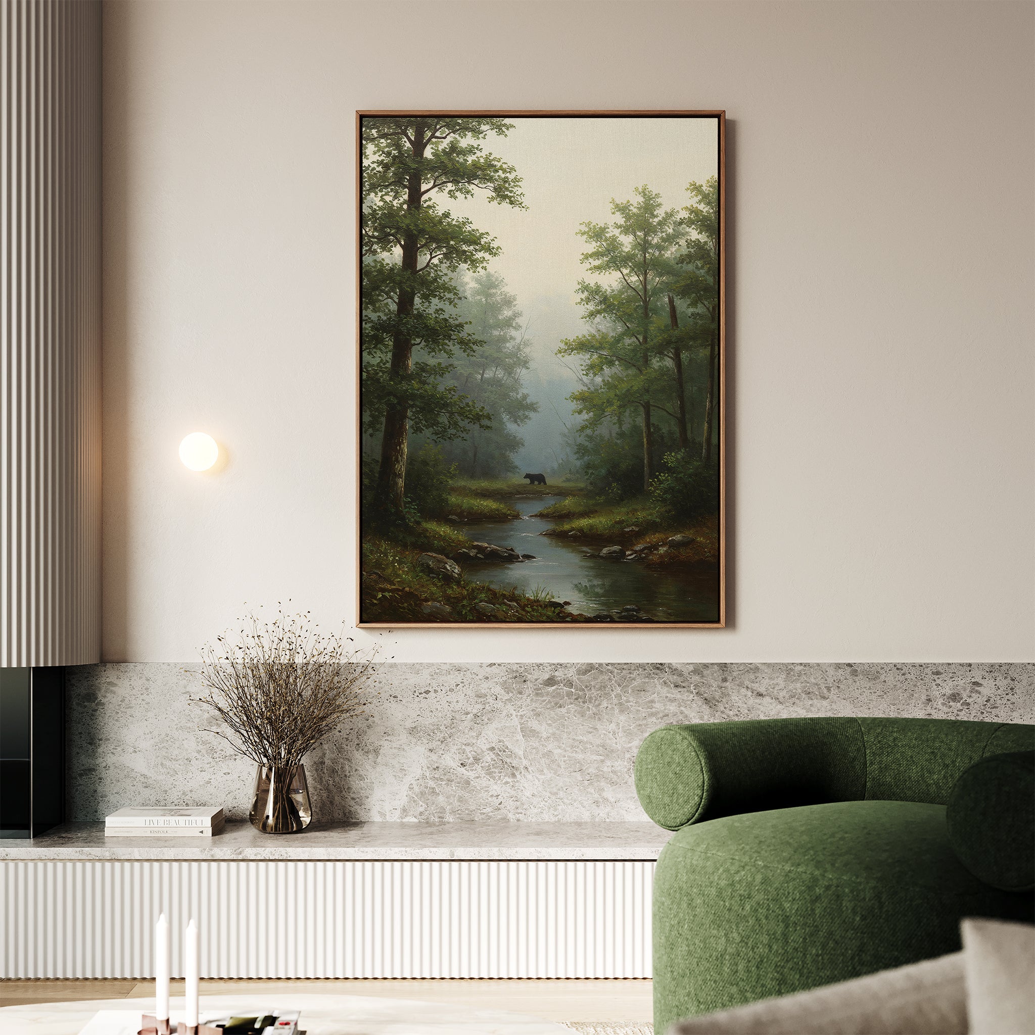 Where the Wild Wanders – neutral-toned vintage canvas wall art print by Aspire Prints