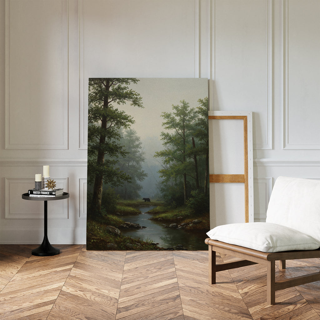 Where the Wild Wanders – neutral-toned vintage canvas wall art print by Aspire Prints