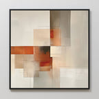 Fractured Dawn – neutral-toned abstract canvas wall art print by Aspire Prints