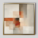 Fractured Dawn – neutral-toned abstract canvas wall art print by Aspire Prints