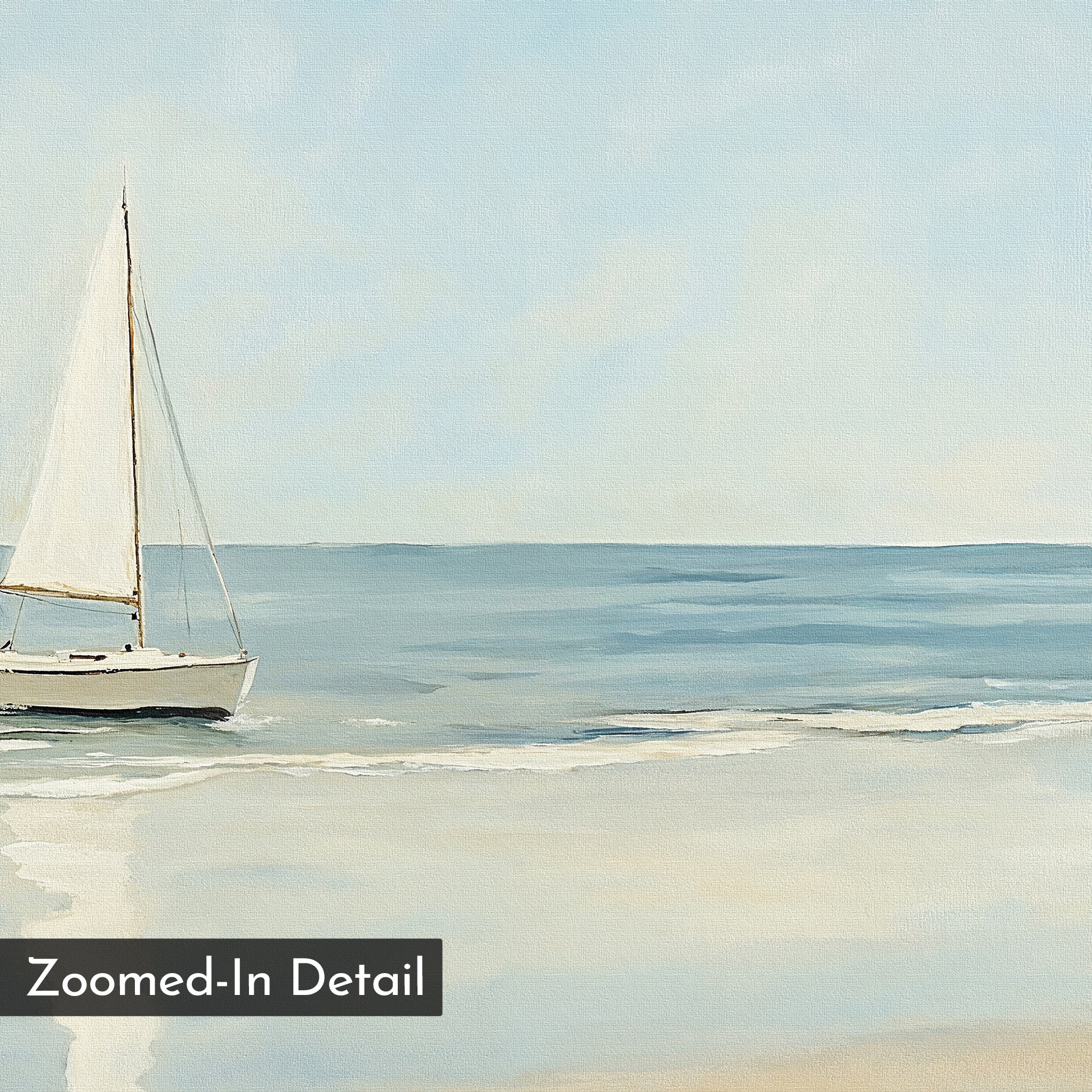 Where the Horizon Calls – blue vintage canvas wall art print by Aspire Prints
