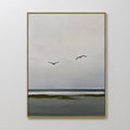 Whispers on the Wind – neutral-toned coastal canvas wall art print by Aspire Prints