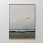 Whispers on the Wind – neutral-toned coastal canvas wall art print by Aspire Prints
