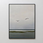 Whispers on the Wind – neutral-toned coastal canvas wall art print by Aspire Prints