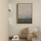 Whispers on the Wind – neutral-toned coastal canvas wall art print by Aspire Prints
