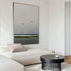 Whispers on the Wind – neutral-toned coastal canvas wall art print by Aspire Prints