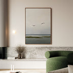 Whispers on the Wind – neutral-toned coastal canvas wall art print by Aspire Prints