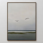 Whispers on the Wind – neutral-toned coastal canvas wall art print by Aspire Prints