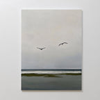 Whispers on the Wind – neutral-toned coastal canvas wall art print by Aspire Prints