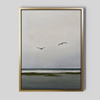 Whispers on the Wind – neutral-toned coastal canvas wall art print by Aspire Prints
