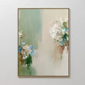 Whispers of the Petal Garden Canvas Print – green botanical canvas wall art print by Aspire Prints