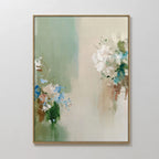 Whispers of the Petal Garden Canvas Print – green botanical canvas wall art print by Aspire Prints