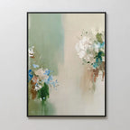 Whispers of the Petal Garden Canvas Print – green botanical canvas wall art print by Aspire Prints
