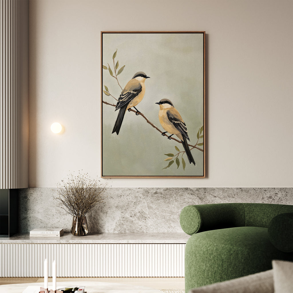 Whispers Among the Olive Boughs Canvas Print – neutral-toned vintage canvas wall art print by Aspire Prints