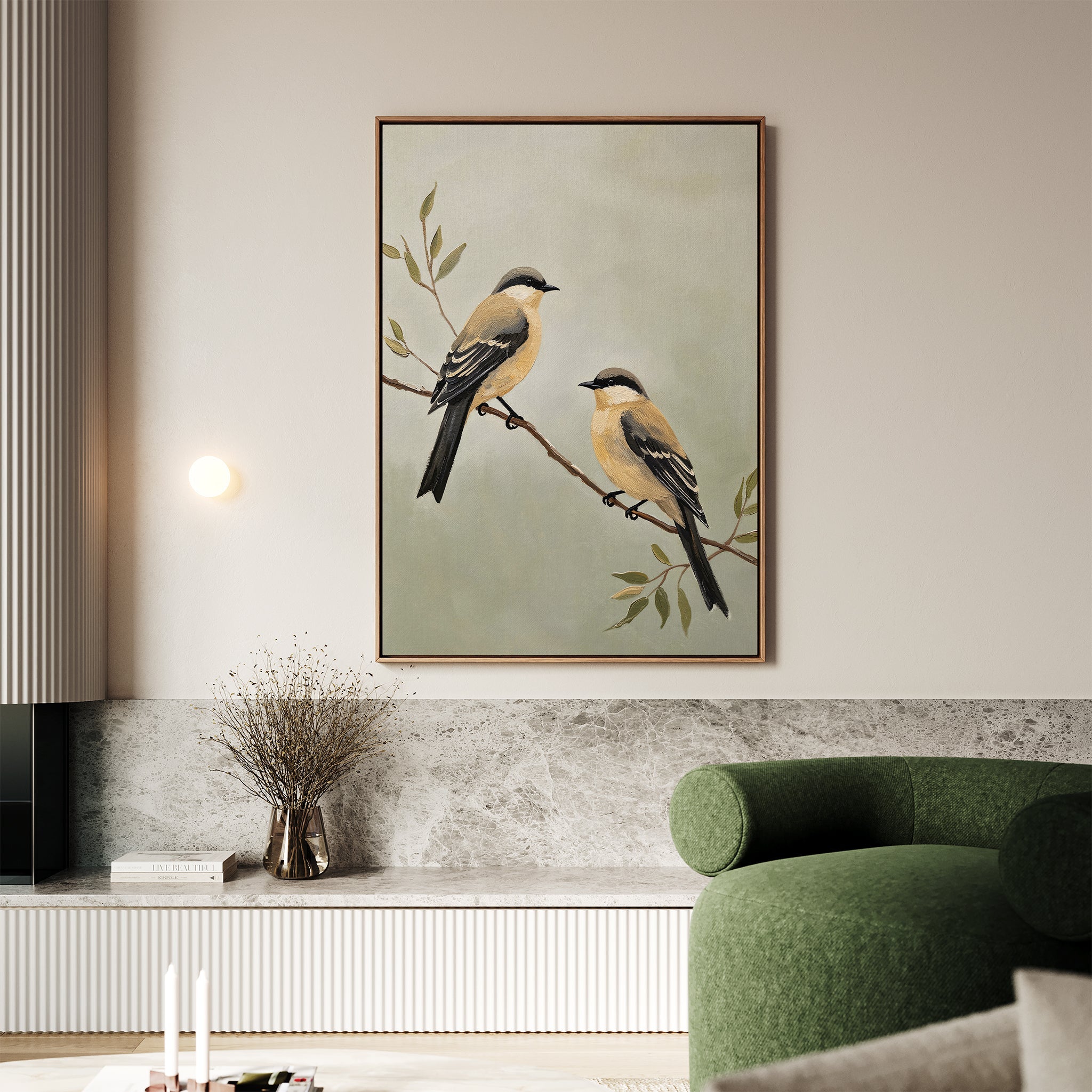 Whispers Among the Olive Boughs Canvas Print – neutral-toned vintage canvas wall art print by Aspire Prints