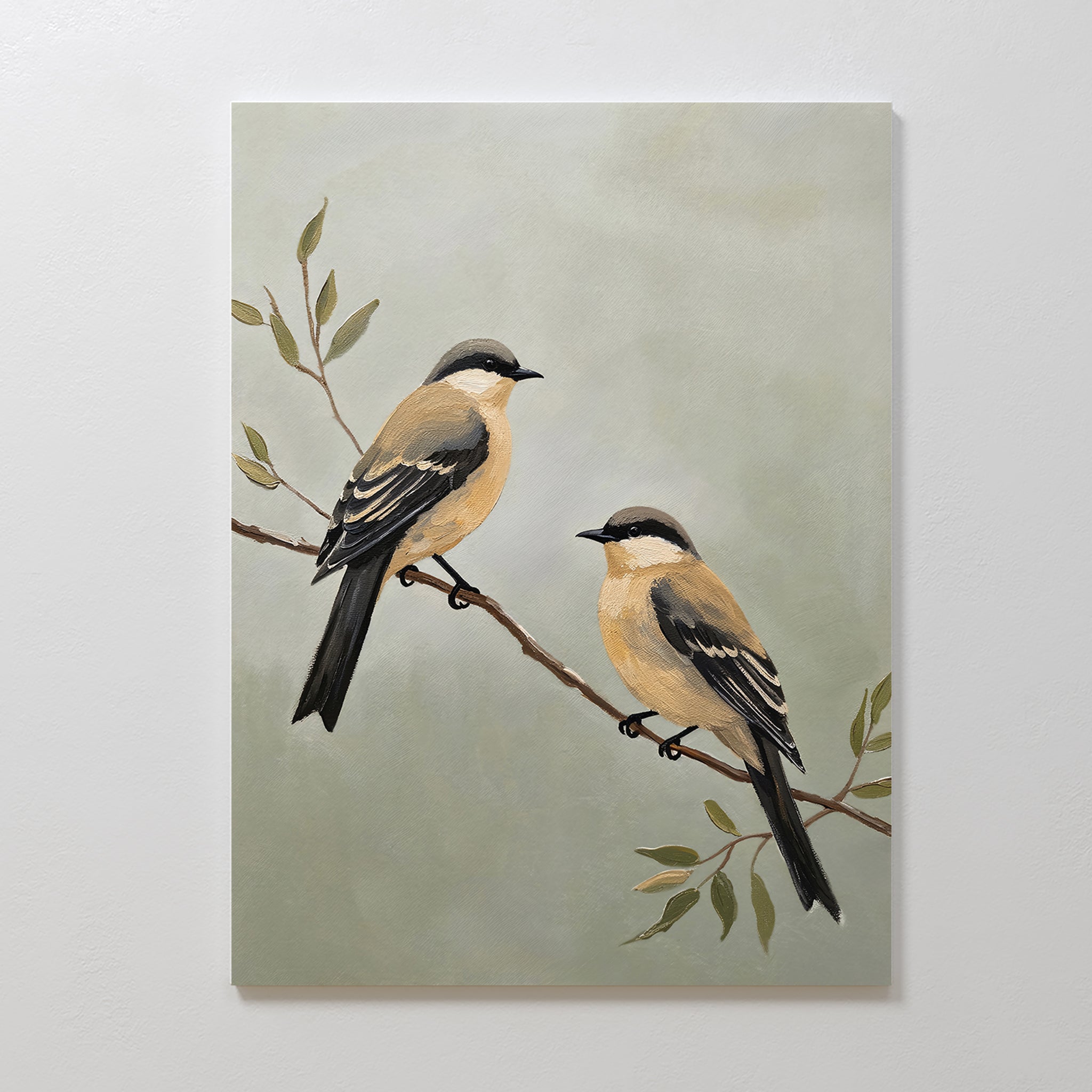 Whispers Among the Olive Boughs Canvas Print – neutral-toned vintage canvas wall art print by Aspire Prints