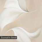 Whispered Blooms in Bloom – beige and white botanical canvas wall art print by Aspire Prints