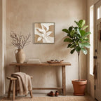 Neutral Leaves Canvas Art - Square by Aspire Prints styled in a room