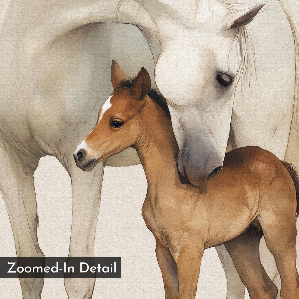 Whisper of the Mare – neutral-toned vintage canvas wall art print by Aspire Prints