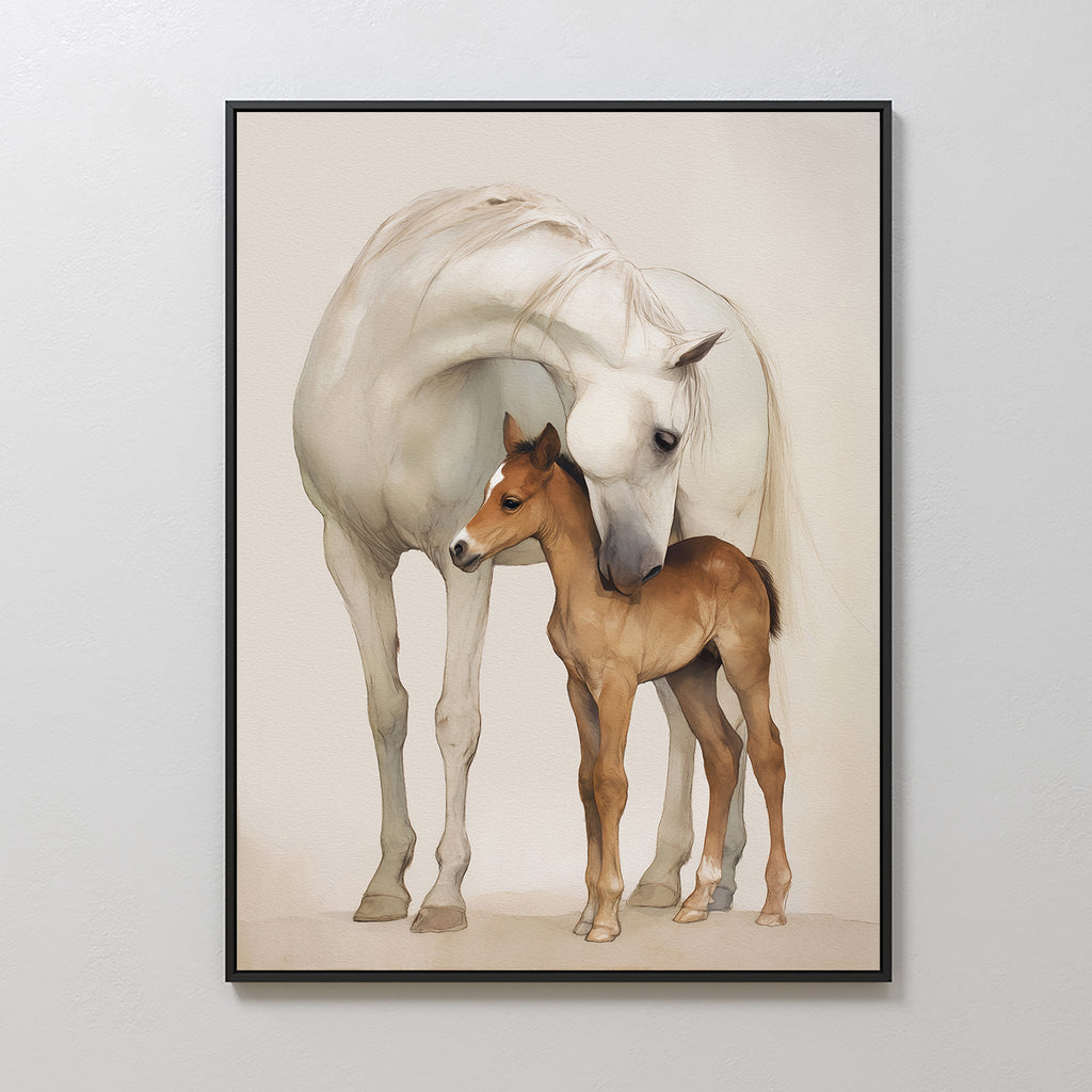 Whisper of the Mare – neutral-toned vintage canvas wall art print by Aspire Prints
