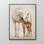 Whisper of the Mare – neutral-toned vintage canvas wall art print by Aspire Prints