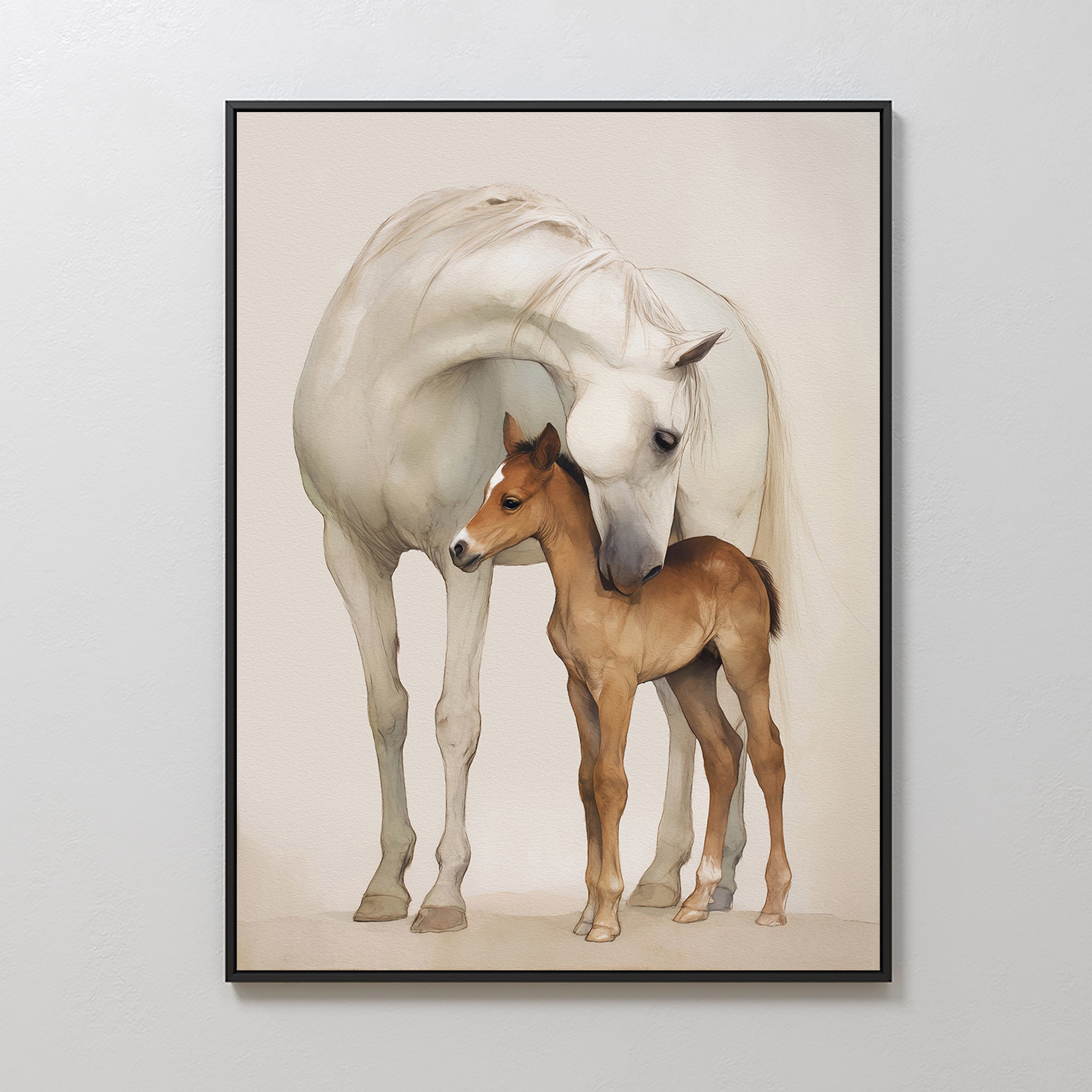 Whisper of the Mare – neutral-toned vintage canvas wall art print by Aspire Prints