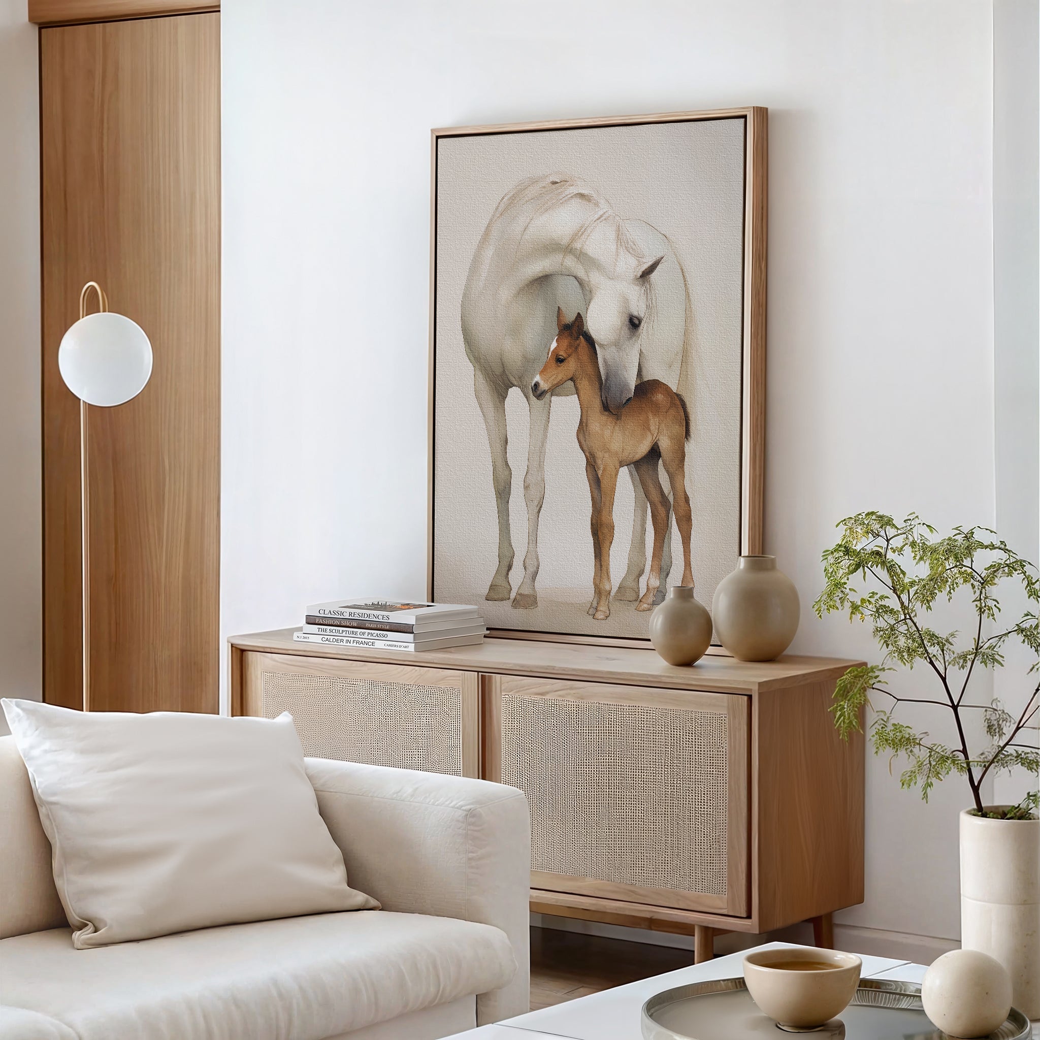 Whisper of the Mare – neutral-toned vintage canvas wall art print by Aspire Prints