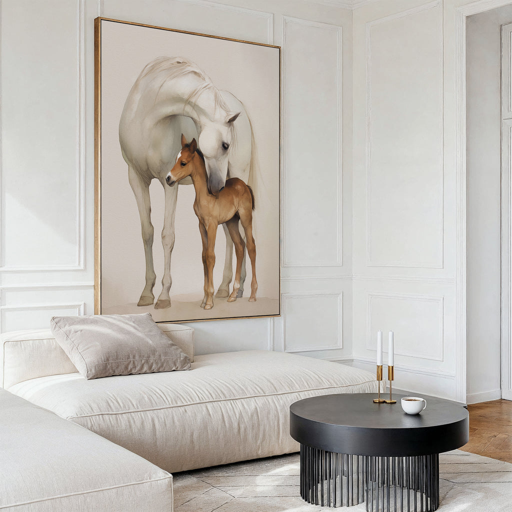 Whisper of the Mare – neutral-toned vintage canvas wall art print by Aspire Prints